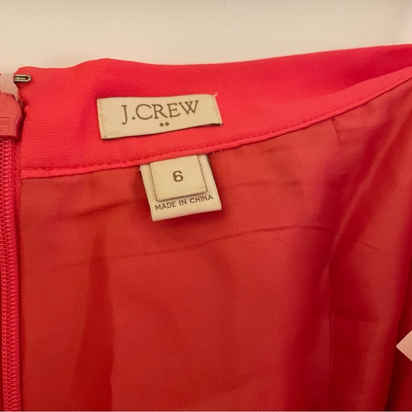 J Crew Accordion Pleated ALine MIDI Skirt Orange RedSize 6 - Picture 3 of 4